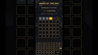 Word of the day 6 letters answer today binance binancecrypto foryou shorts trending [upl. by Acirej]