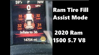 Ram Tire Fill Assist Mode 2020 Ram 1500 Lone Star 57 V8 [upl. by Eggleston826]