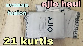 💕Ajio huge haul 💕21 kurtis 💕collegeoffice and daily wear💕must buy👌🏻quality100recommended [upl. by Manuela130]