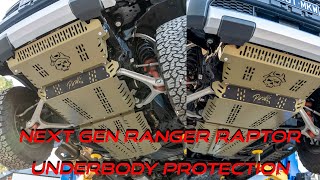 UNDERBODY PROTECTION PLATE FOR FORD RANGER RAPTOR 2022 How To Install [upl. by Jumbala]