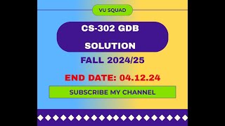 CS302 GDB SOLUTION FALL 20242025 [upl. by Darill]