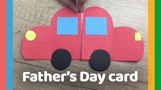 Fathers day DIY Gift  Car gift card easy to do with kids [upl. by Lamphere]