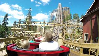 Wildfire Roller Coaster Kolmården POV 4K 🚀 Kolmarden Sweden Buttered Side Down 😎 Norrköping Sverige [upl. by Adnwahsar599]