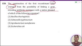 The construction of the first recombinant DNA emerged from the possibility of linking a gene encodin [upl. by Stoffel]