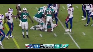 Tua Tagovailoa Injury Concussion  Miami Dolphins vs Buffalo Bills TNF [upl. by Elissa]