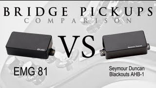 EMG 81 vs BLACKOUTS  Active Bridge Pickup Metal Tone Comparison  Review 1 [upl. by Bradlee]