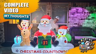 8FT Christmas Inflatable with Countdown Clock Review Holiday Fun [upl. by Nallad]