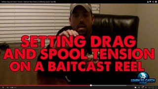 Setting Drag and Spool Tension Baitcast Reel Basics Catfishing Quick Tips 9 [upl. by Nally]