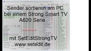 Kanäle sortieren bei einem Strong Samrt TV der Serie A620 [upl. by Nicholl785]