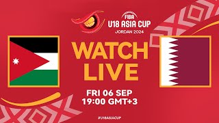 Qualif to QuarterFinals  Jordan v Qatar  Full Basketball Game  FIBA U18 Asia Cup 2024 [upl. by Ytisahcal677]