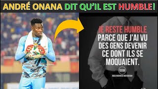 ANDRE ONANA DE RETOUR DE KAMPALA DIT QUIL EST HUMBLE [upl. by Esadnac632]