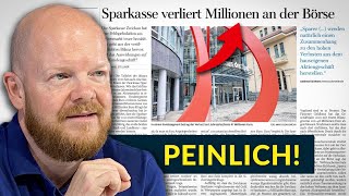 Reaction Sparkasse verspekuliert Millionen an der Börse [upl. by Bryant]