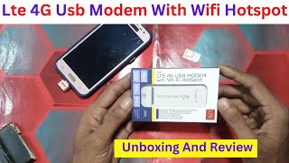 Lte 4G Usb Modem With Wifi Hotspot Unboxing And Review  4G Lte Wifi Modem Router [upl. by Czarra]