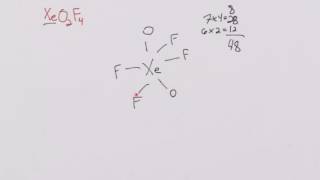 Lewis Structures 2 XeO2F4 [upl. by Nywra90]