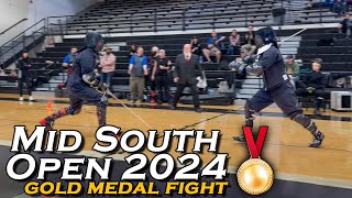 Gold Medal Fight Youseef vs Benjamin Longsword Match – HEMA MidSouth Open 2024 Tournament [upl. by Erdied]