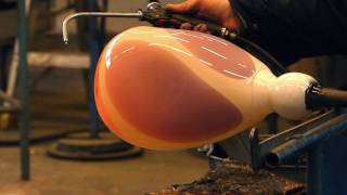 Glass blowing Kosta Boda Sweden film of Wiebe Schipmolder 62016 HD [upl. by Naujik]