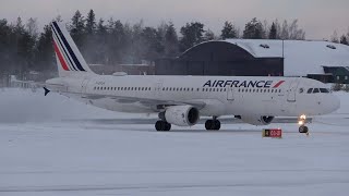 4K Plane Spotting in Winter Wonderland at Rovaniemi Airport in Finnish Lapland [upl. by Petronille]