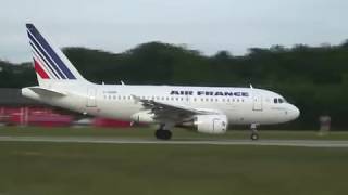 Baby Airbus A318 takeoff with great sound [upl. by Marjory67]