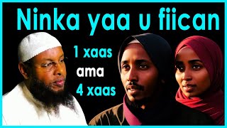 Ninka yaa u fiican hal xaas ama afar xaas sheekh maxamuud xaliike [upl. by Anilram]