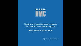 Aparna RMC  Smart Dynamic Concrete  FlexiCrete  Ready Mix Concrete  RMC [upl. by Koralie947]