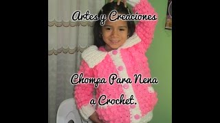 CHOMPAABRIGO PARA NENA DE 45 AÑOS TEJIDO A CROCHET  1ERA PARTE [upl. by Mckenzie]