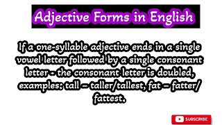 Adjective Forms in English l Positive l Comparative l Superlative Degree pwcaxiomedutech video [upl. by Hortensia296]