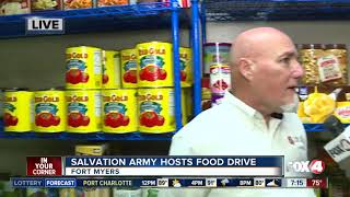 Salvation Army hosts food drive  7am live report [upl. by Lotsirhc]