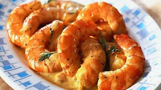 Recette  Gambas flambées au whisky [upl. by Ahtamat]