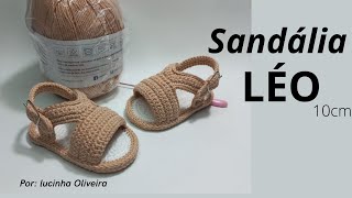 Sandália de crochê Léo 10cm crochet sandal FioaFioCrochê [upl. by Iad24]