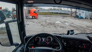 Driving Scania R410 POV  Bytom Poland 4K [upl. by Doowle]