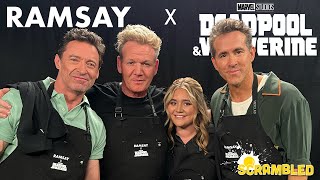 Gordon Ramsay Ryan Reynolds amp Hugh Jackman Compete in a Chimichanga CookOff ft Tilly Ramsay [upl. by Nnyledam]