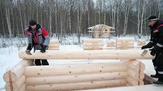 Construcción de cabaña sencilla en la nieve [upl. by Nagear]