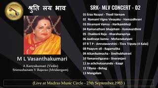 M L Vasanthakumari  A Kanyakumari  S V Rajarao Live Music Concert  Madras on 23th September1983 [upl. by Arinay]