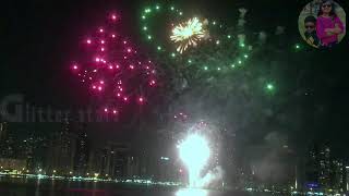 Happy new year 2021  Fire works at Majaz waterfront Fireworks at Majaz Sharjah UAE [upl. by Kensell236]