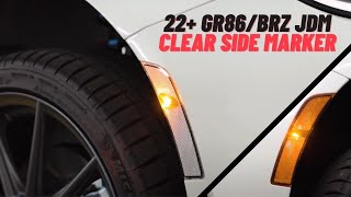 JDM Clear Sidemarker Installation  22 Toyota GR86 Subaru BRZ [upl. by Novahc]