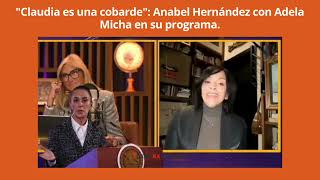 Claudia es una cobarde Anabel Hernández con Adela Micha en su programa [upl. by Goodill]