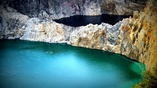 Acid Lakes Magic Volcano Kelimutu and three crater lakes of varying colors  HD1080 2013 [upl. by Aracaj]