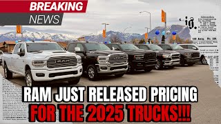 Its Official RAM Has Lost Their Minds Pricing Released On 2025 Top Trims [upl. by Stempien]