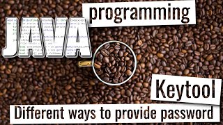 Different ways to provide password to Java Keytool command [upl. by Faxen]