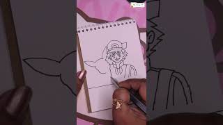 pikachu with ash ketchum  draw pikachu easy  pikachu easy drawing  pokemon song  draw ketchum [upl. by Regazzi]