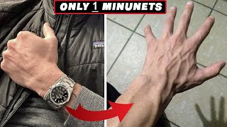 get veiny hands permanently in 1 minutes  step by step [upl. by Enirehtak]