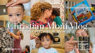 A DAY IN MY LIFE AS A YOUNG MOM becoming “that”Christian mom  holiday decor shopping amp our routine [upl. by Norbie]