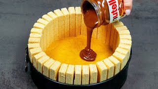 The Nutella dessert that everyone is talking about No baking or gelatin [upl. by Ailic]