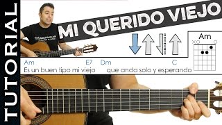 Como tocar Mi Querido Viejo de PIERO en Guitarra FACIL Tutorial perfecto sin cambiar afinación [upl. by Feriga95]