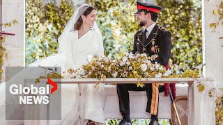 Jordan’s Crown Prince Hussein marries scion of wealthy Saudi family in lavish ceremony [upl. by Henriha310]