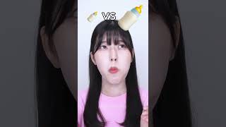 Big Milk Vs Small Milk Eating Challenge 🤣shortstrendinghumanitychallengeytshortviral [upl. by Alraep]