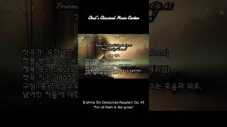 Johannes Brahms의 《독일 레퀴엠》Ein Deutsches Requiem Op 45  Blessed are they that mourn [upl. by Arola]