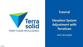 Elevation system adjustment with TerraScan [upl. by Zelde]