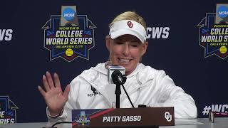 Oklahoma postgame vs Florida WCWS 2024 [upl. by Siradal]