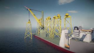 Animation Bokalift 1 F3000 Crane Vessel Renewables [upl. by Sarette199]